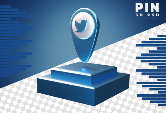 3d Pin Logo Twitter Rendering: A Dynamic Branding Asset