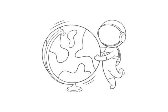 Astronaut Beside the Globe: A Design Asset for Modern Visuals