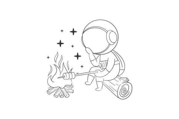 Astronaut is Near the Bonfire: A Unique Visual Asset for Modern Design