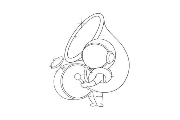 Astronauts Playing Marching Band: A Creative Design Asset