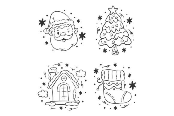 Christmas Icon Set of Hand Drawn: A Designer's Festive Toolkit
