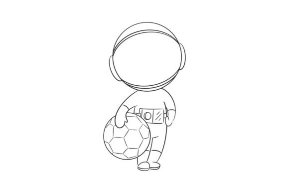 Creative Play: Astronaut Invites to Play Soccer for Dynamic Designs
