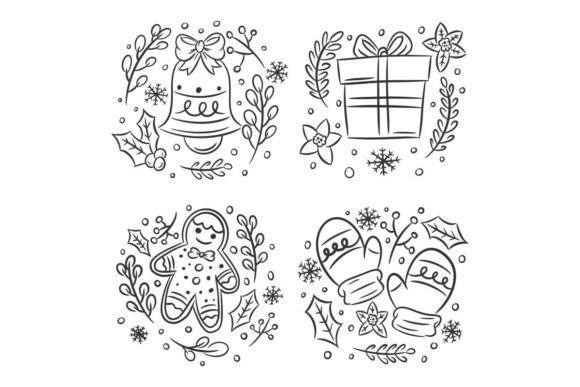 Elevate Your Designs with a Hand Drawn Christmas Icon Collection
