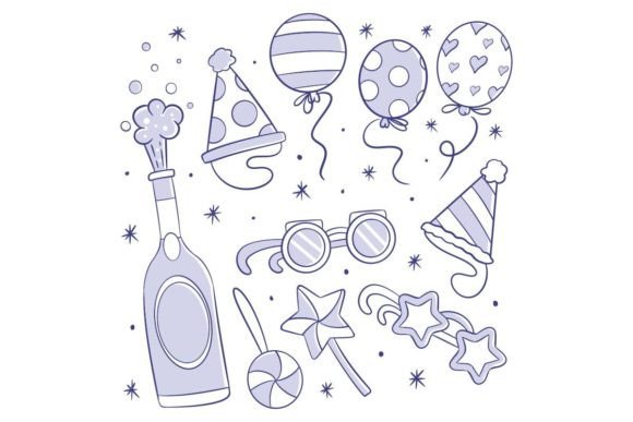 New Year Party Collection Elements: Elevate Your Festive Designs