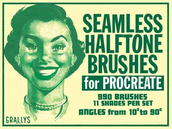 Seamless Halftone Brushes for Procreate: Elevate Your Digital Art