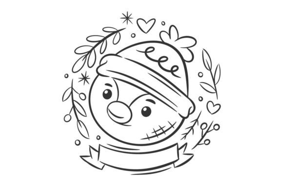 Symbol of Penguin Hand Drawn Coloring: Creative Design Asset
